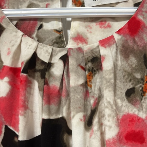 CALVIN KLEIN sleeveless floral top, sz med - Picture 7 of 7